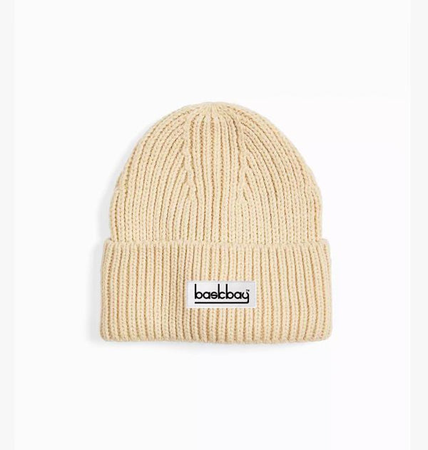 RIB KNIT CUFFED BEANIE