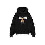 TEDDY BEAR PRINT HOODED SWEATER