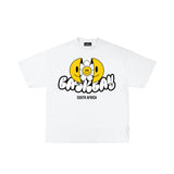 SMILEY PRINT OVERSIZED T-SHIRT