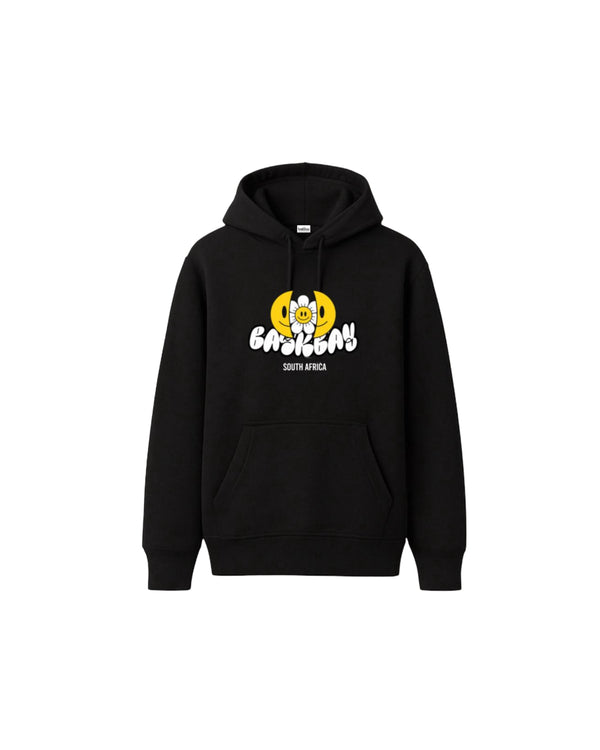 SMILEY PRINT HOODED SWEATER