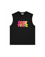 ROSE PICNIC ICE CREAM PRINT VEST
