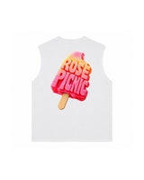 ROSE PICNIC ICE CREAM PRINT VEST